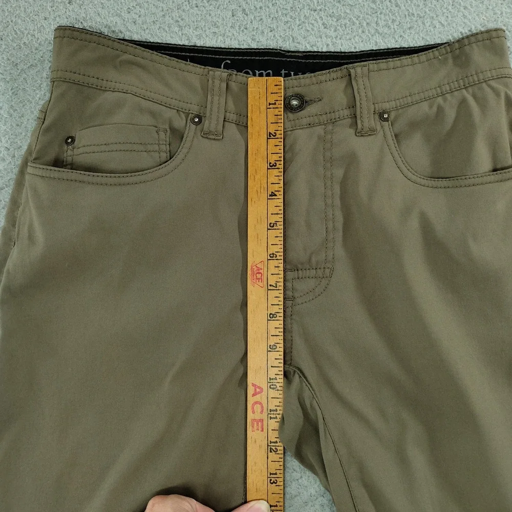 PrAna Pants Mens 30x34 Brown Breathe Stretch 5 Pocket Casual Travel Outdoor